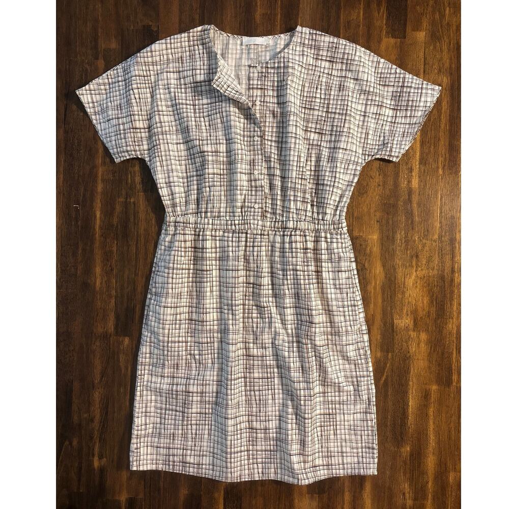 COS Dress Women’s 6 Shirt Dress Short Sleeve Lightweight Cotton Pockets Henley